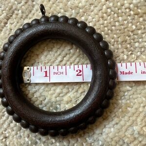 Set of 36 Decorative Wood Curtain Rings